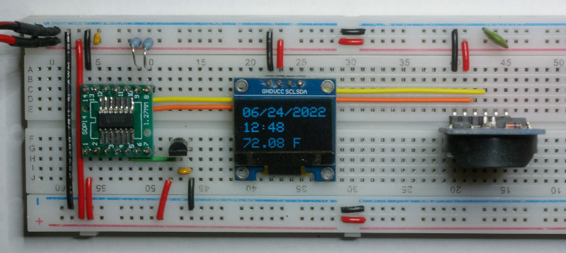 ATtiny3224 with temperature OLED and RTC